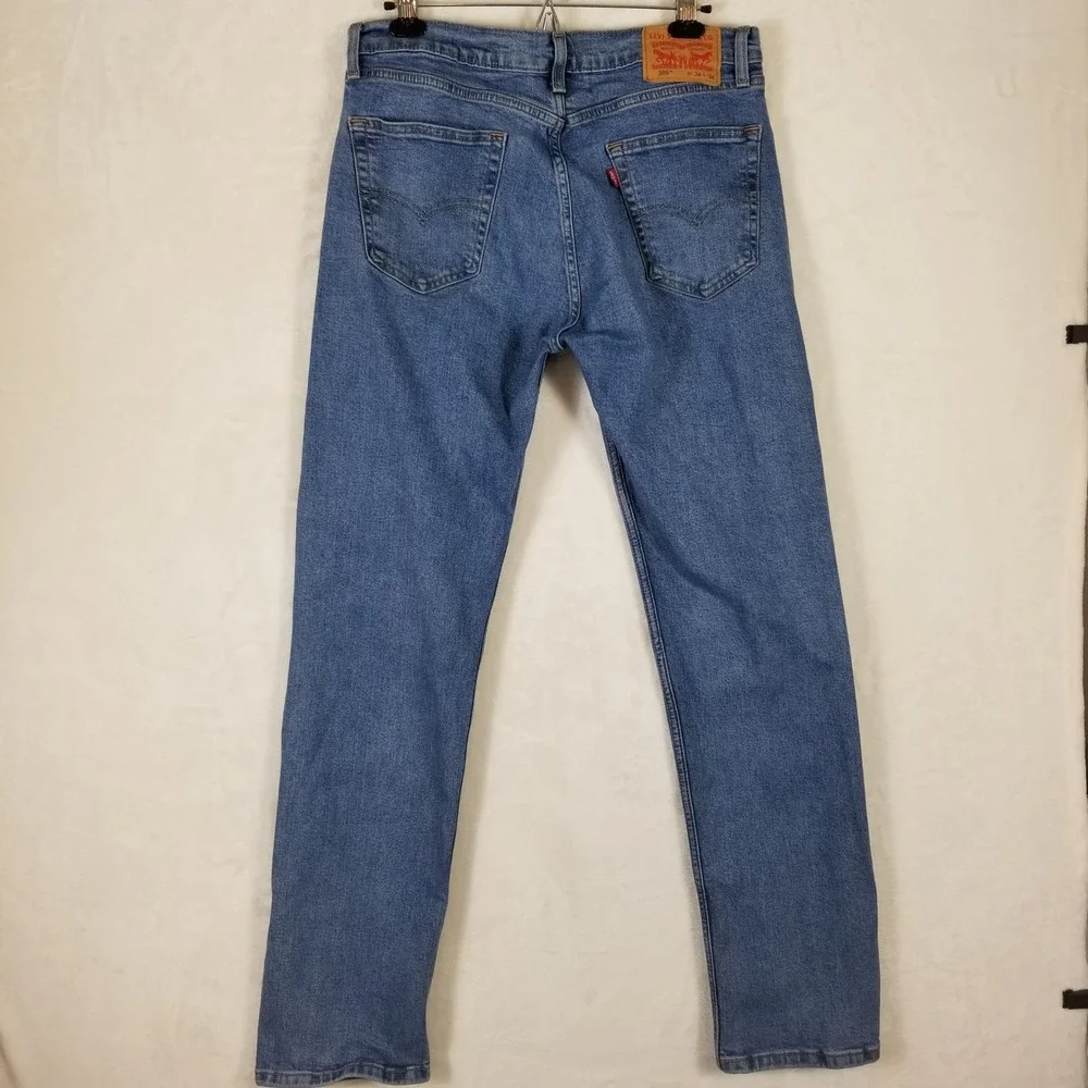 Levis 505 Regular Fit‎ Jeans Mens 34x34 Medium Wash Blue WaterLess Denim